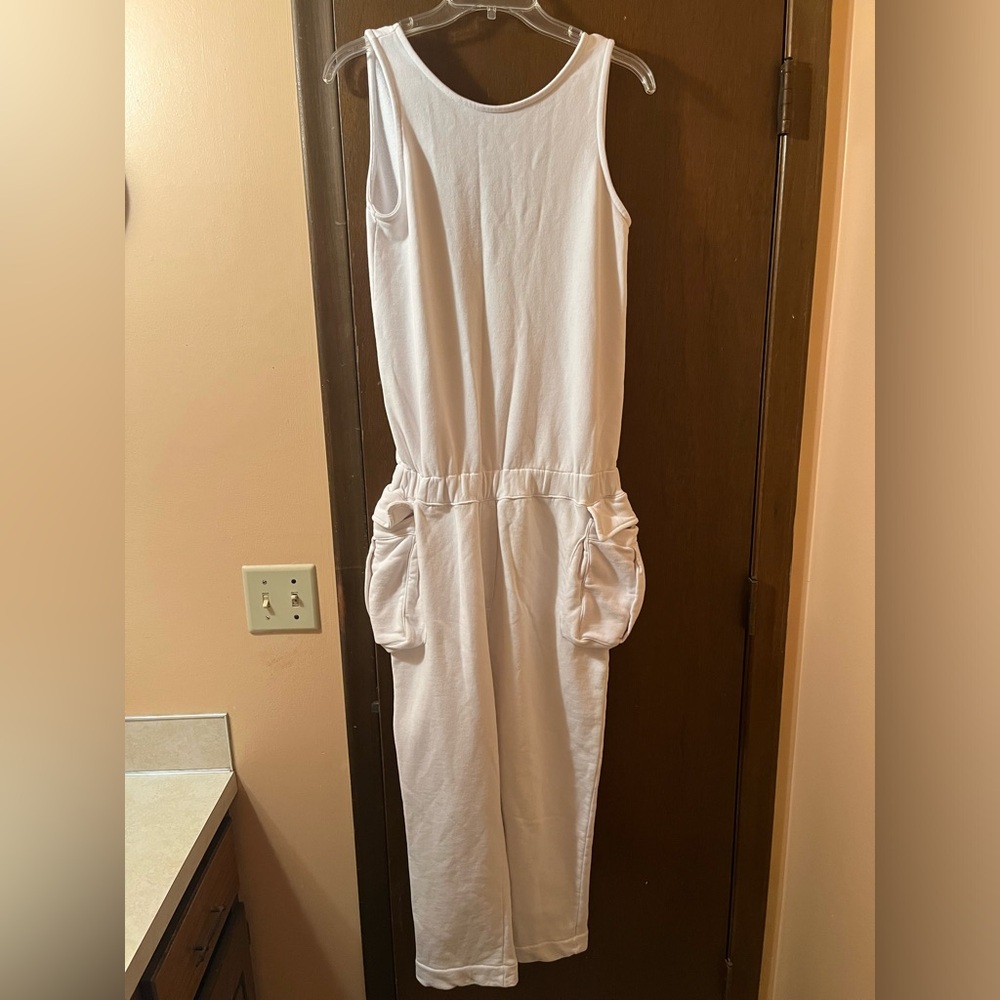 LAST CHANCE | NWT Sibel Saral Ayer White Jumpsuit with Cargo Pockets